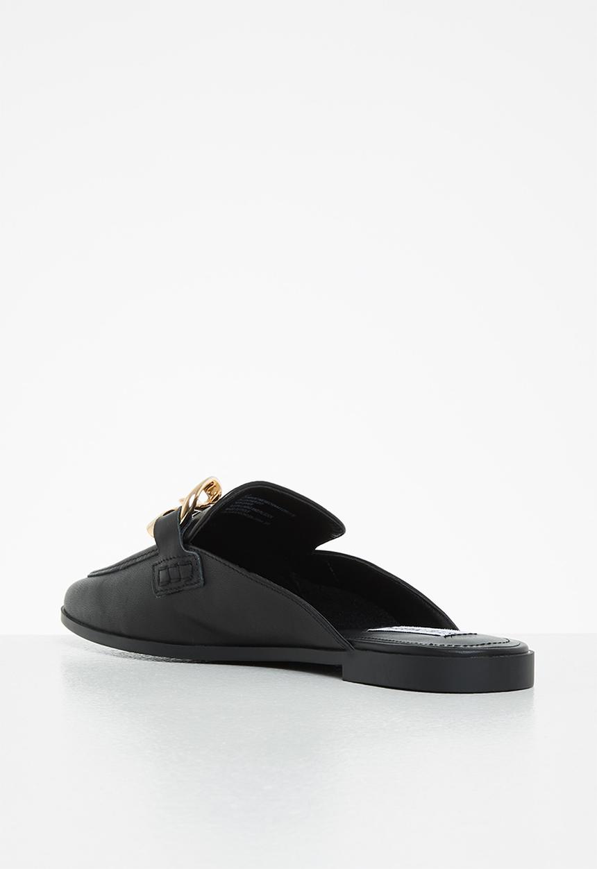 Steve Madden - Cally nappa leather loafer mule - black