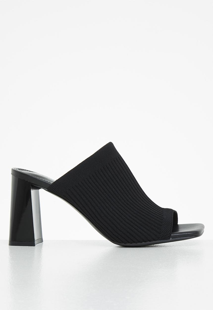 Madden Girl - Wendi mule heel - black knit