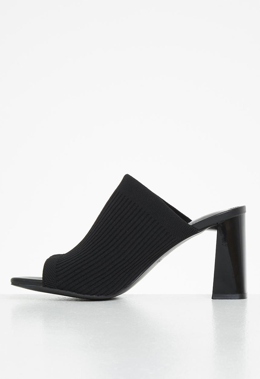 Madden Girl - Wendi mule heel - black knit