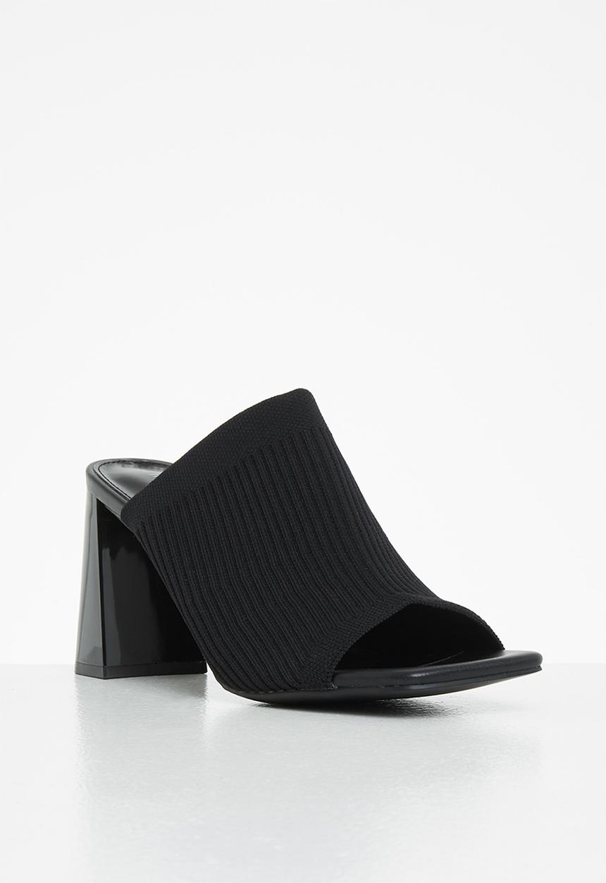 Madden Girl - Wendi mule heel - black knit