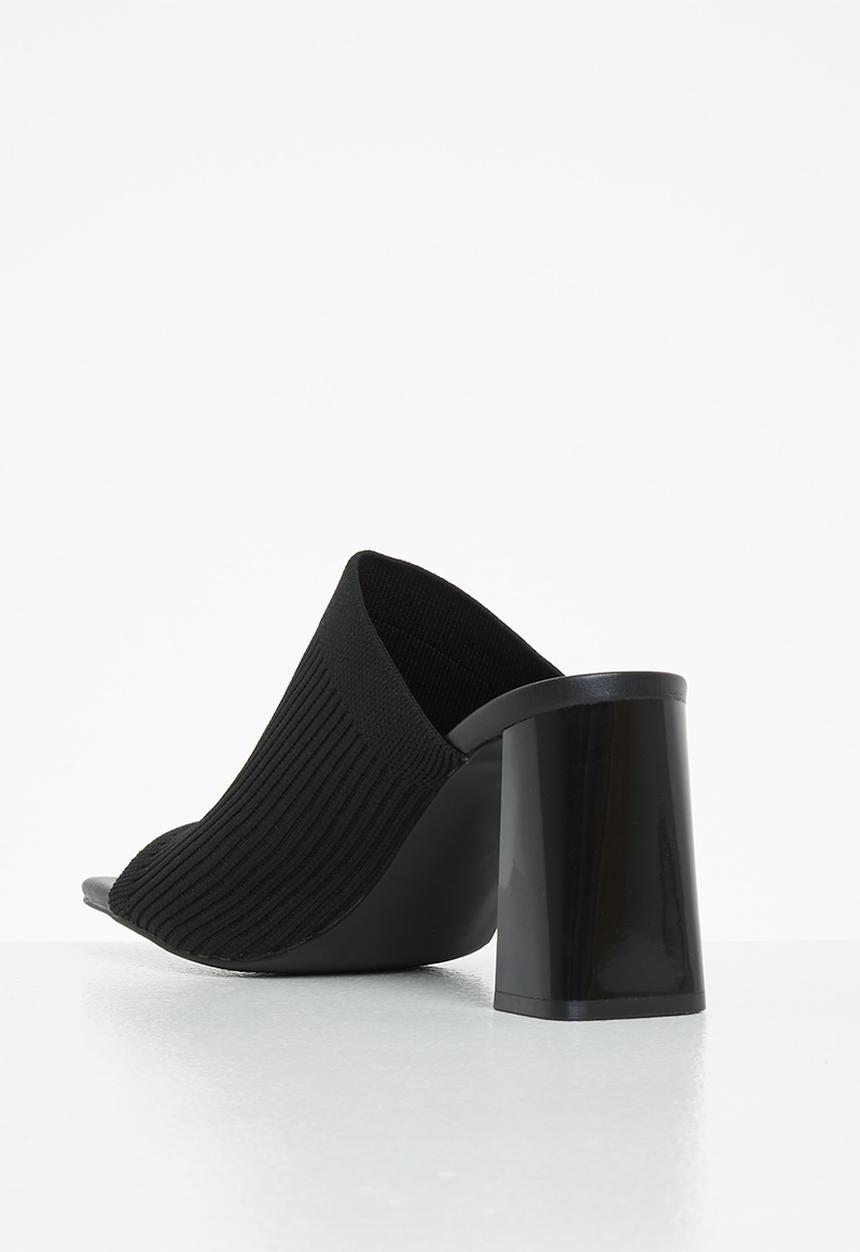 Madden Girl - Wendi mule heel - black knit