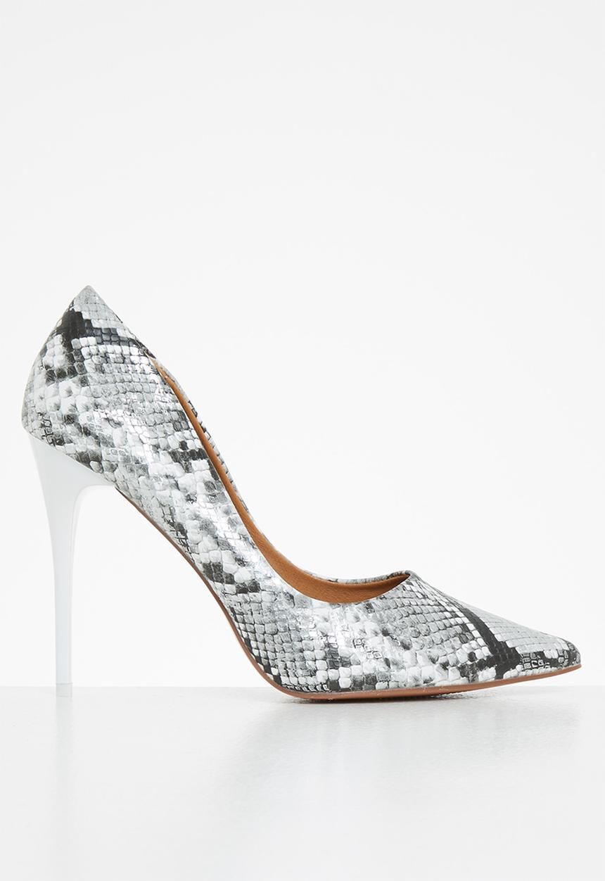 Madison® - Bexley stiletto court heel - white & black 