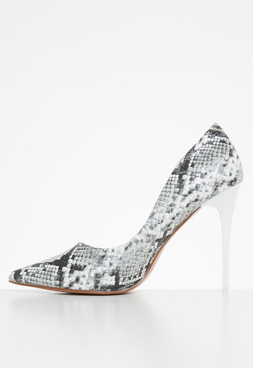 Madison® - Bexley stiletto court heel - white & black 