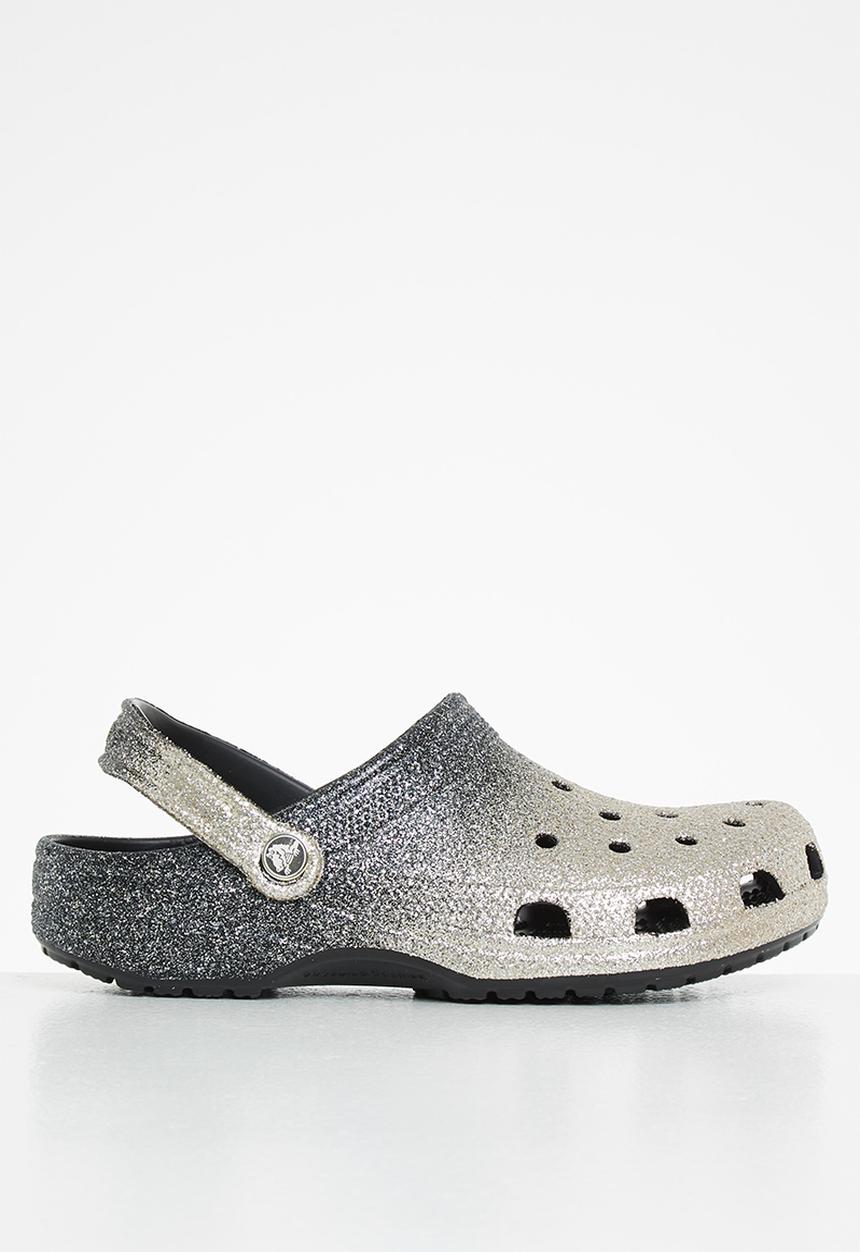 Crocs - Classic ombre glitter clog - black & gold