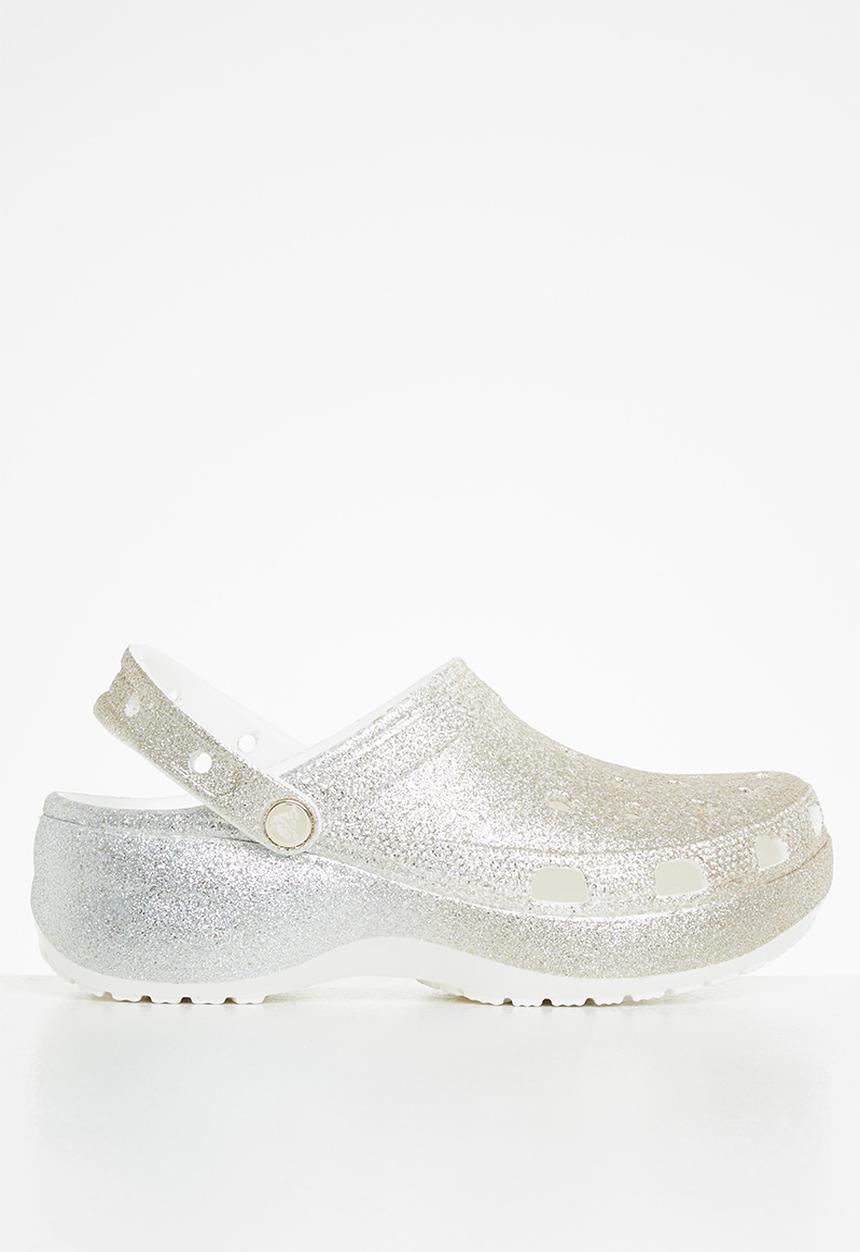 Crocs - Classic platform ombre glitter clog w - white & gold
