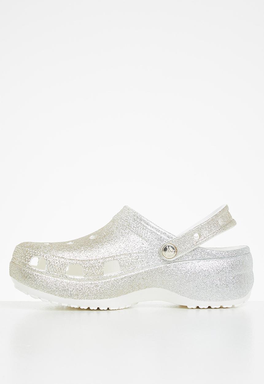 Crocs - Classic platform ombre glitter clog w - white & gold