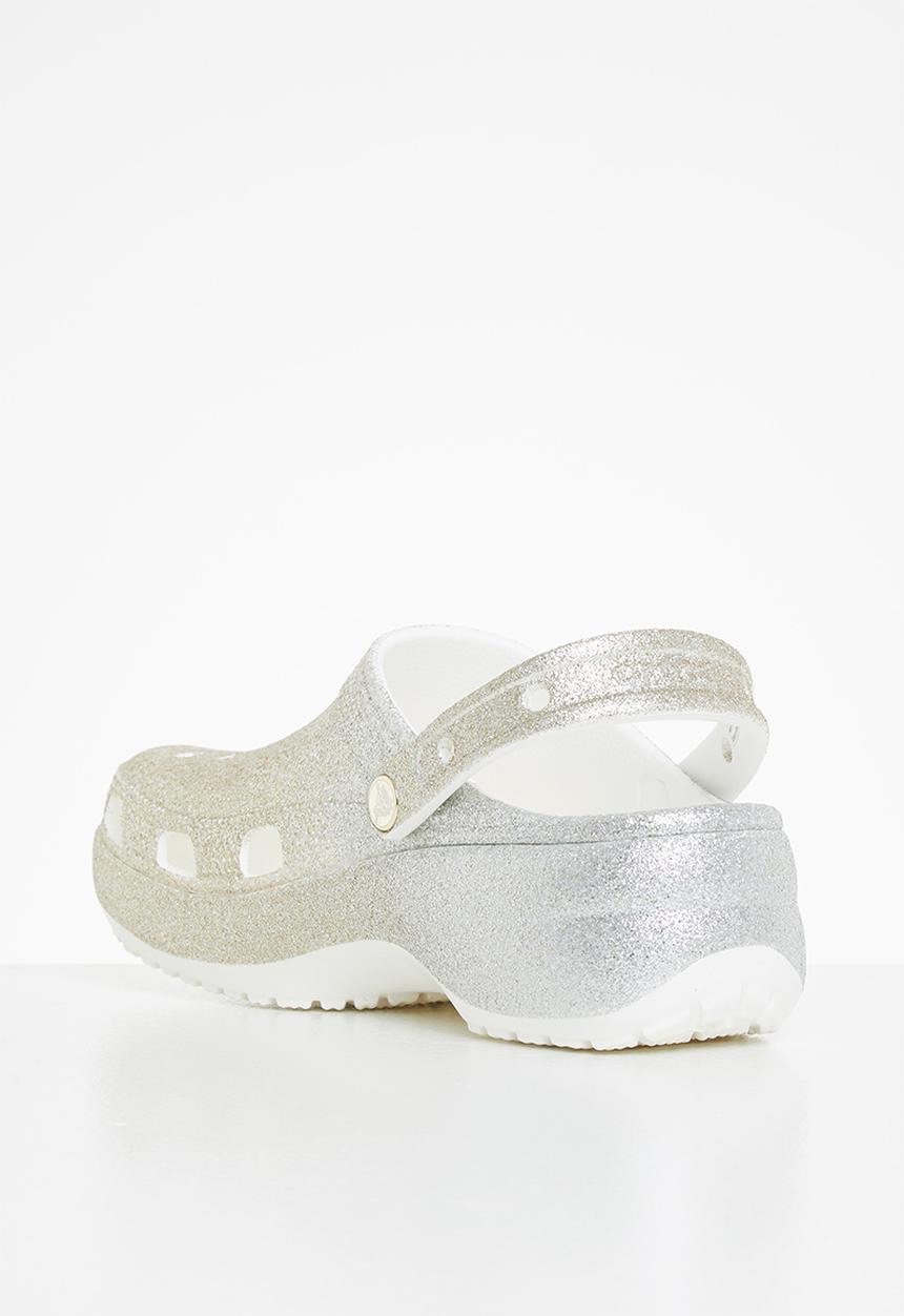Crocs - Classic platform ombre glitter clog w - white & gold