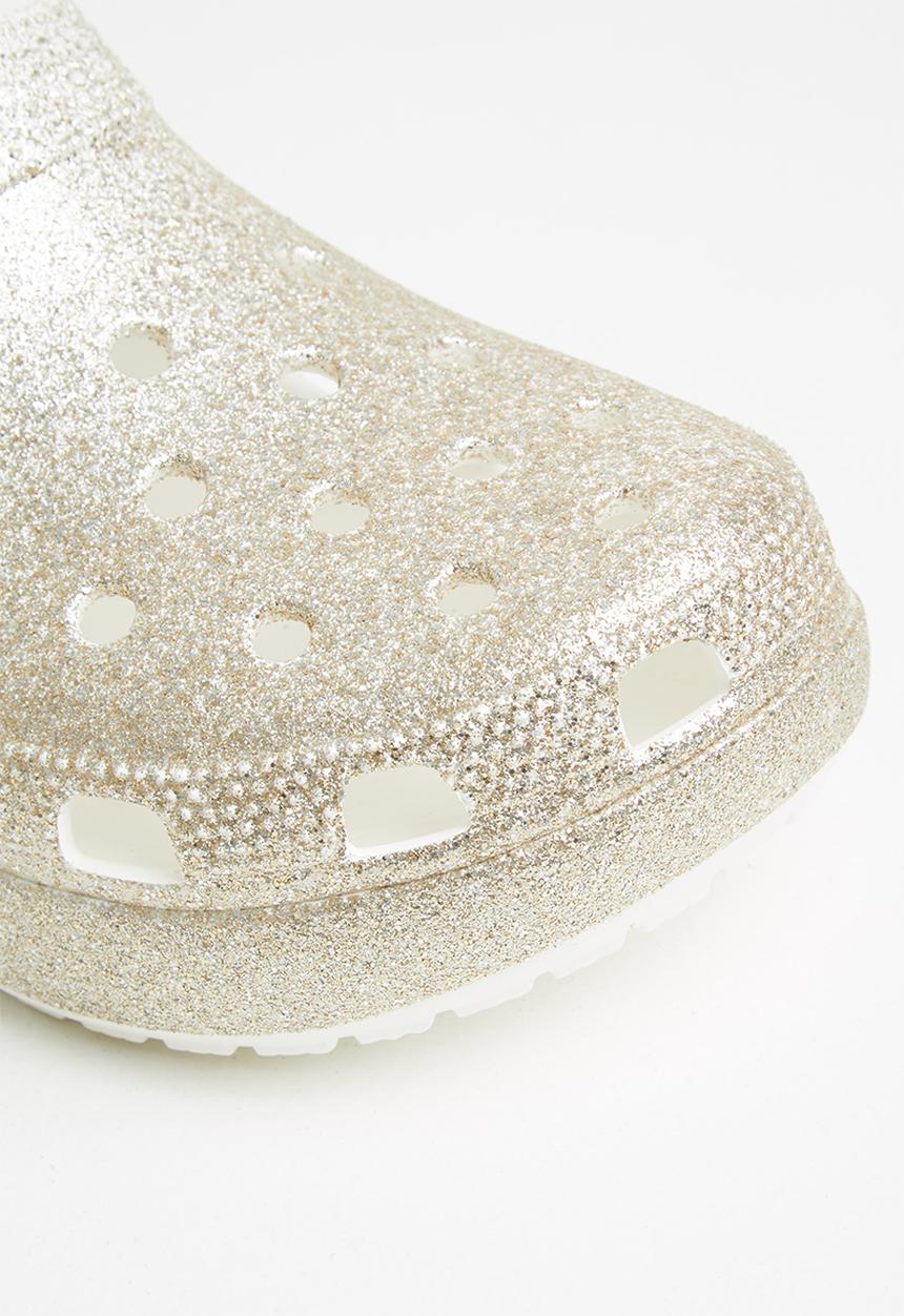 Crocs - Classic platform ombre glitter clog w - white & gold