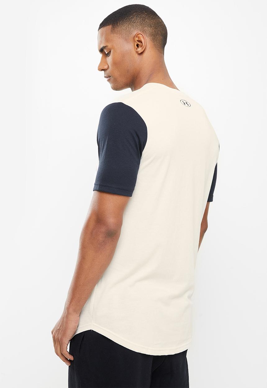 Under Armour - UA Athletic Department Colourblock SS Tee -  stone & red