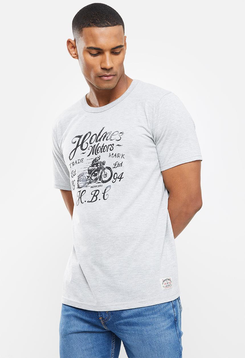Holmes Bro's - Holmes motors short sleeve tee - dirty grey melange