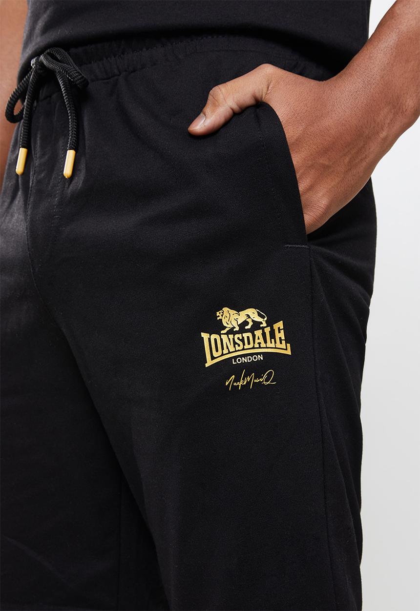 Lonsdale - Shorts & T-shirt set - black & gold