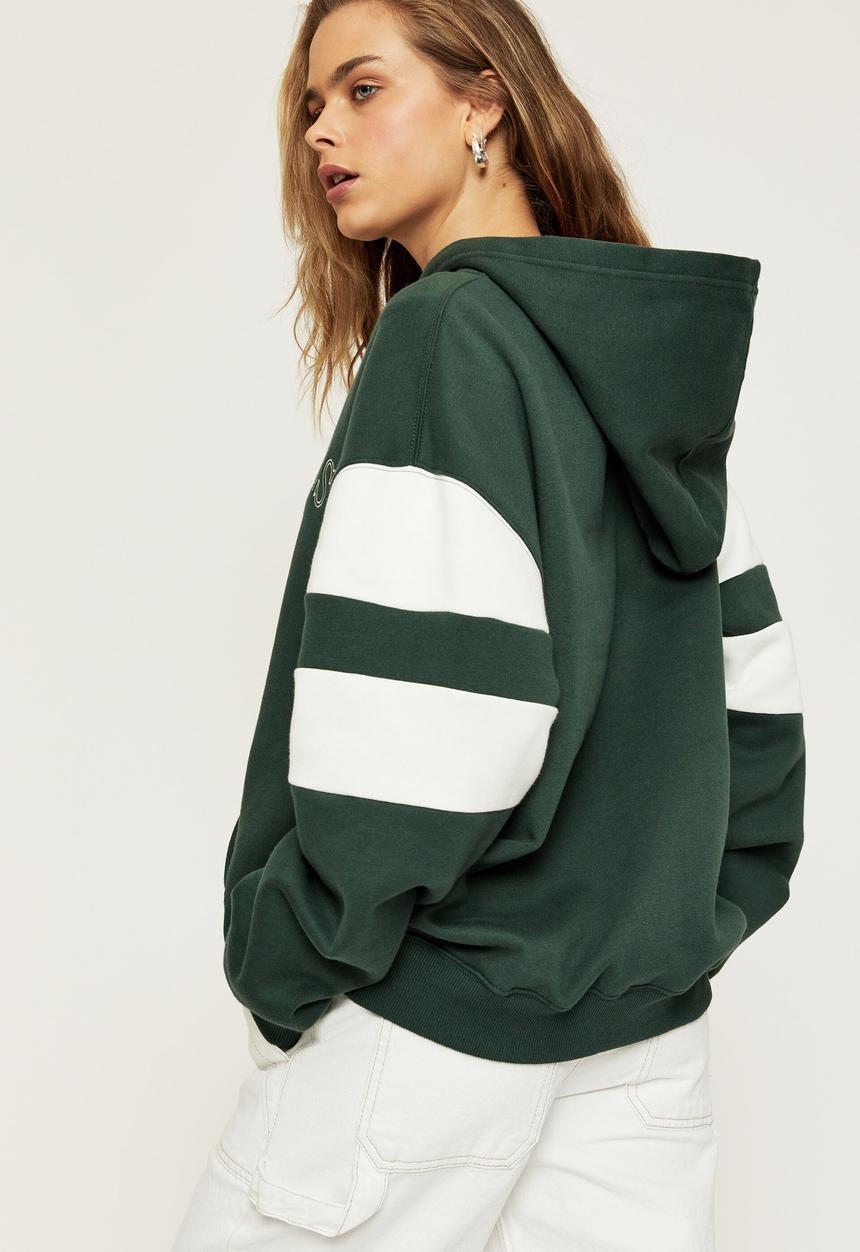 Supré  - Paige oversized printed hoodie - amazon green los angeles
