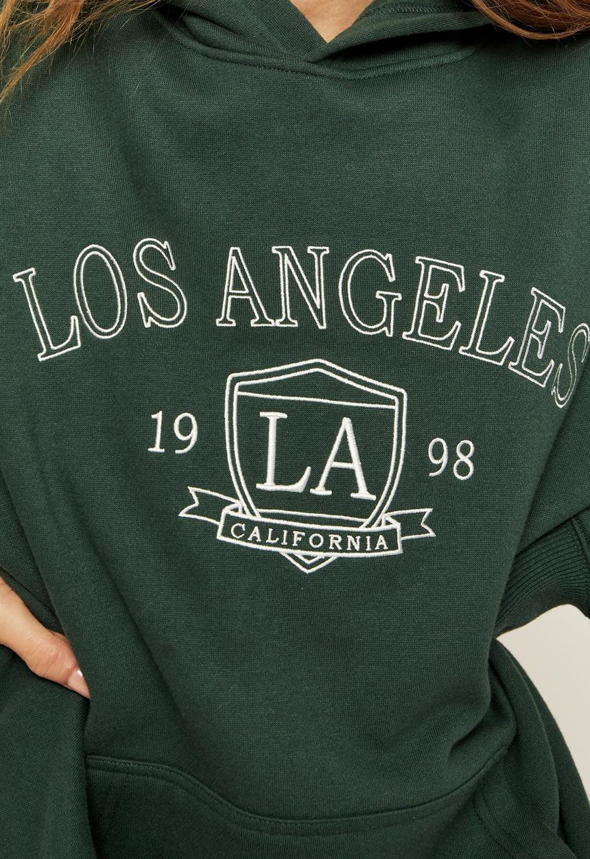Supré  - Paige oversized printed hoodie - amazon green los angeles