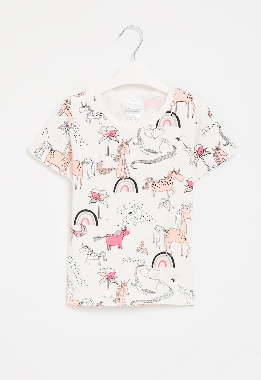 Pop Candy - Girls printed tee - white