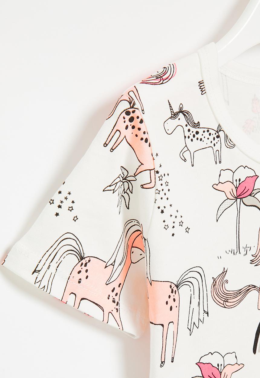 Pop Candy - Girls printed tee - white