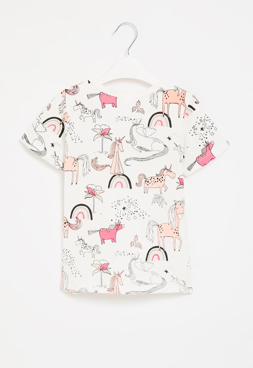 Pop Candy - Girls printed tee - white