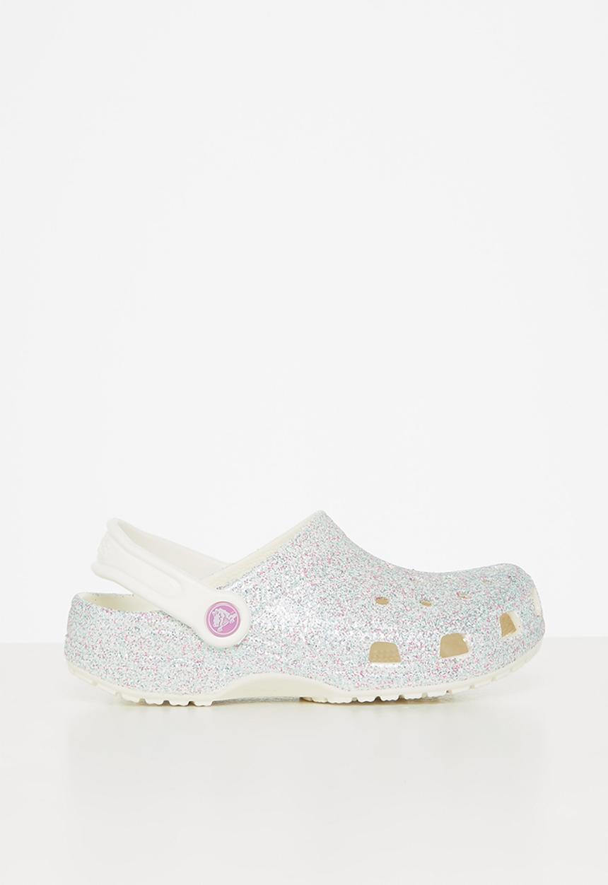 Crocs - Classic glitter clog k - oyster
