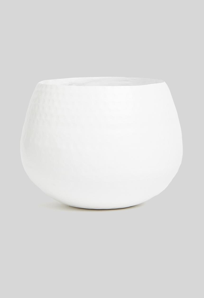 Sixth Floor - Ridged Outdoor planter - white