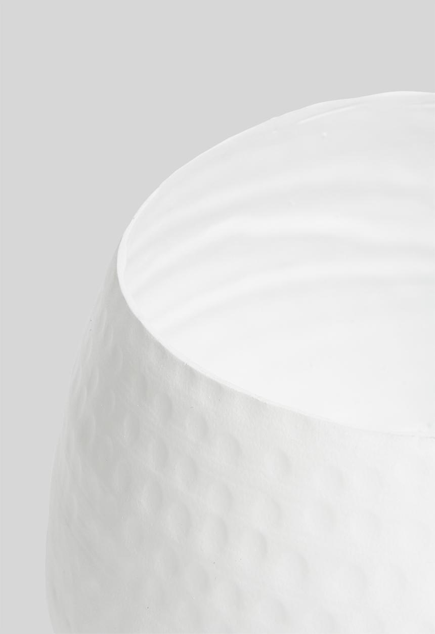 Sixth Floor - Ridged Outdoor planter - white