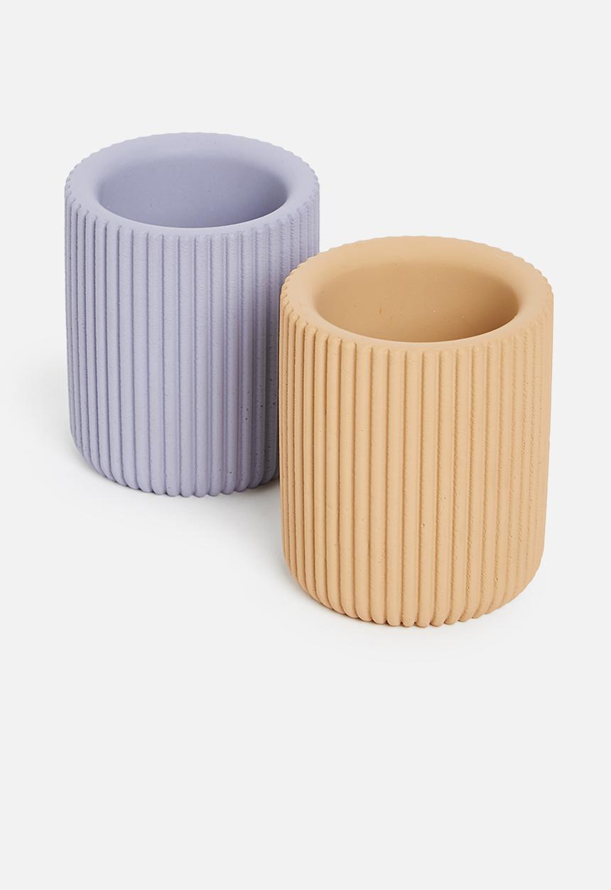 Sixth Floor - Ribbed toothbrush holder - orchid petal blue