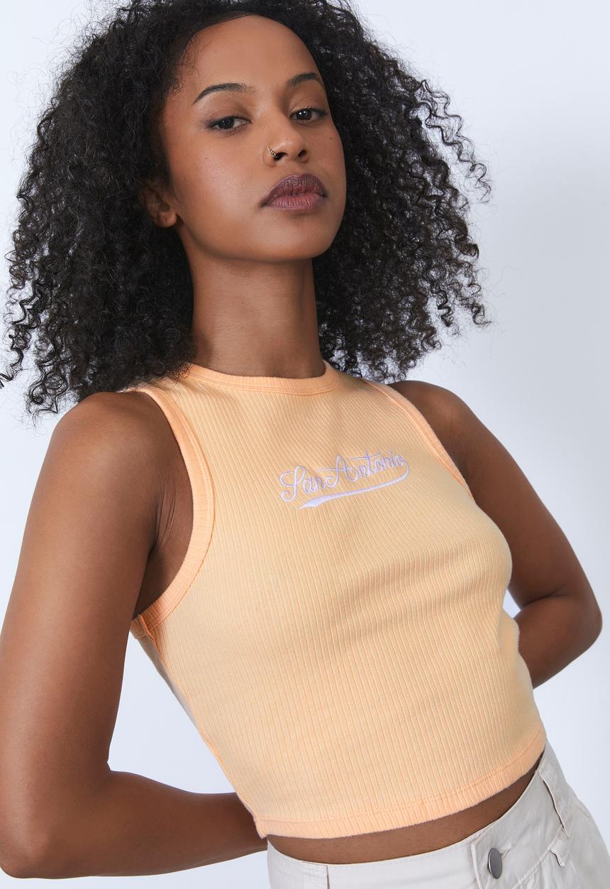 Factorie - Graphic tank - cream puff/san antonio