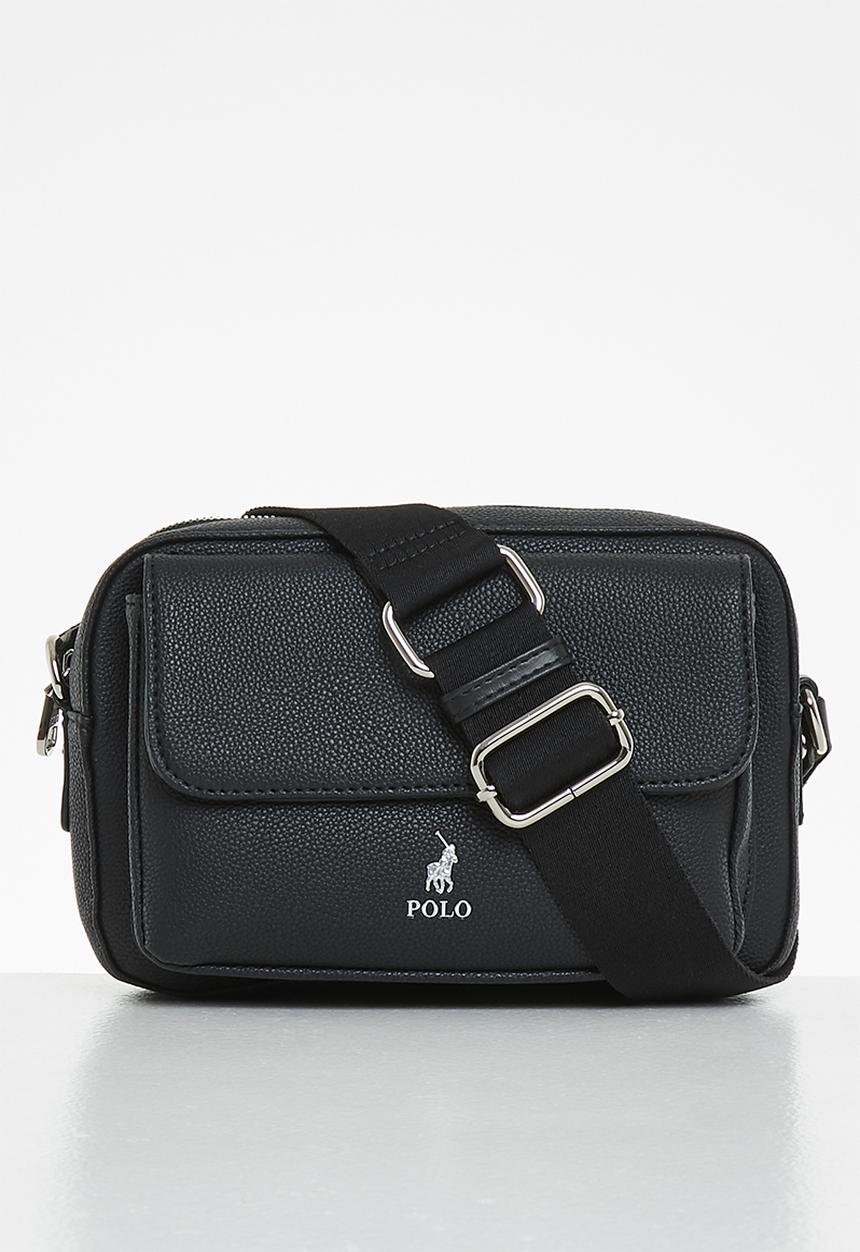POLO - Lyon camera bag with flap pocket - black