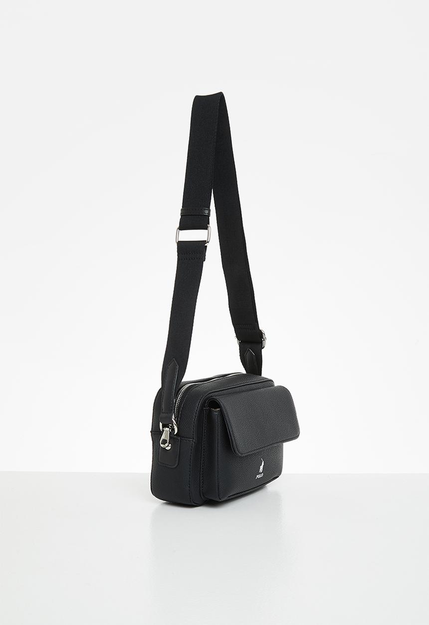 POLO - Lyon camera bag with flap pocket - black