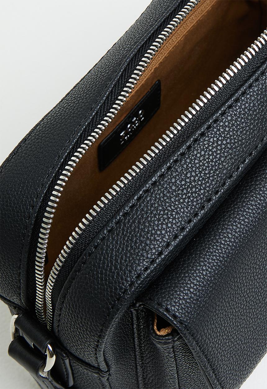 POLO - Lyon camera bag with flap pocket - black