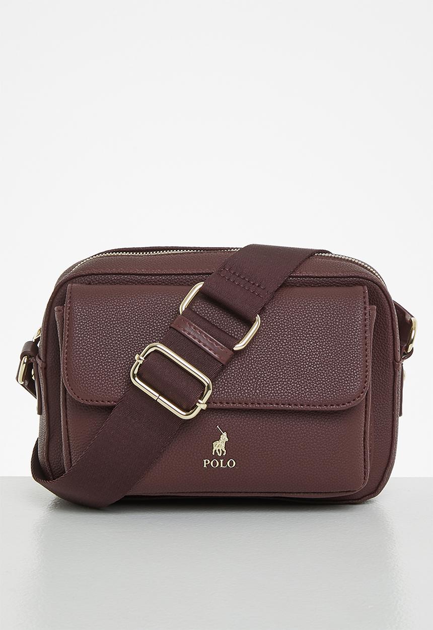 POLO - Lyon camera bag with flap pocket - bloodstone