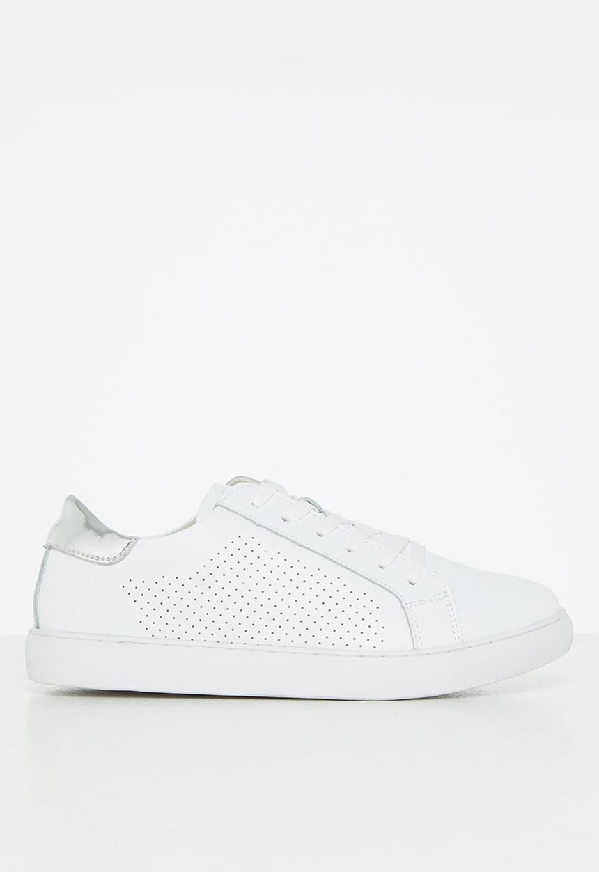 Julz - Delia leather sneaker - white