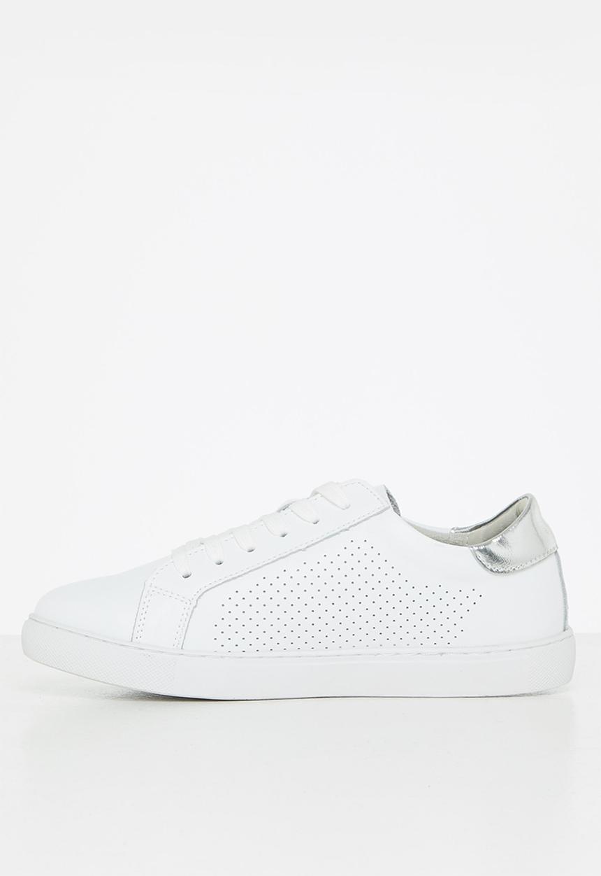Julz - Delia leather sneaker - white