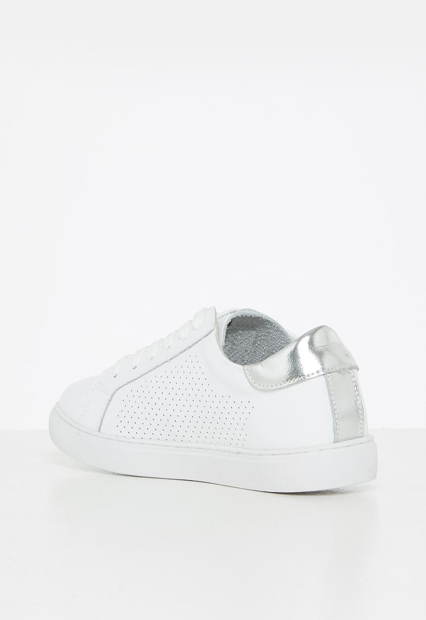 Julz - Delia leather sneaker - white