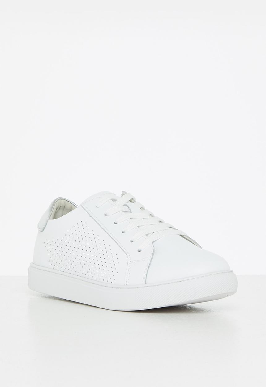 Julz - Delia leather sneaker - white