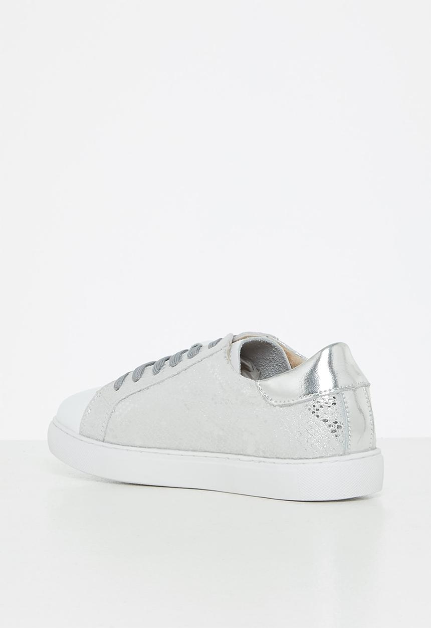 Julz - Rio leather sneaker - silver