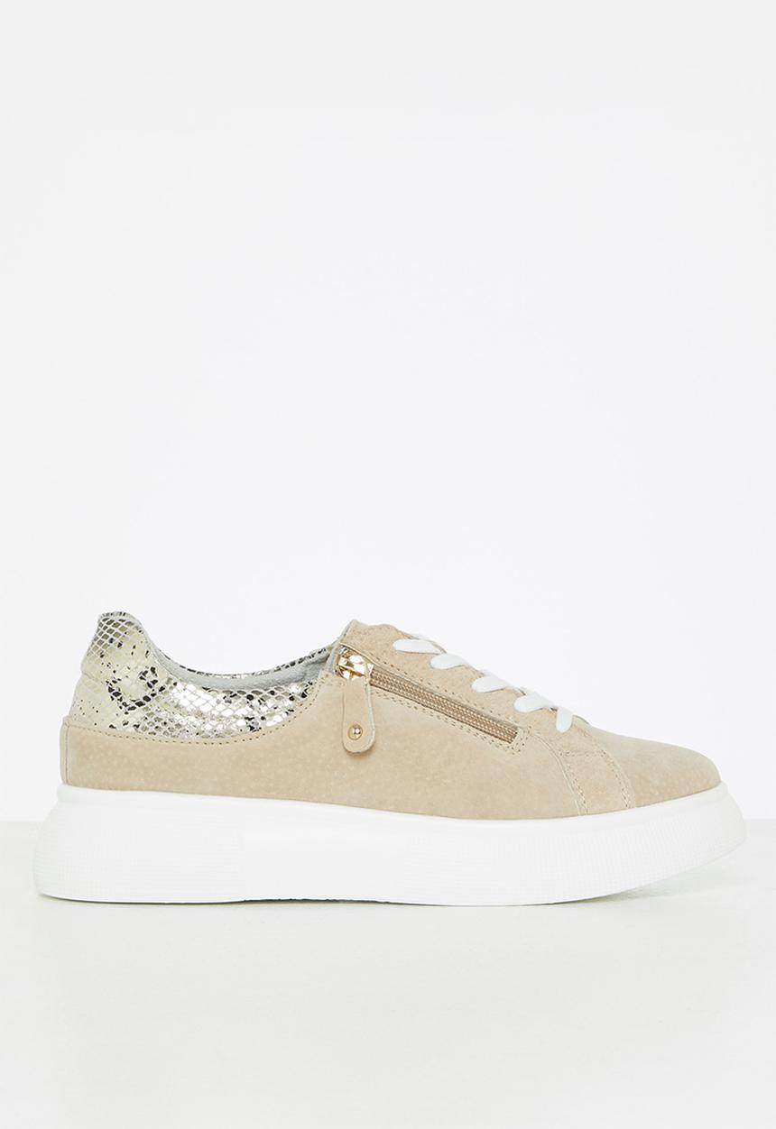 Julz - Mimi leather sneaker - beige