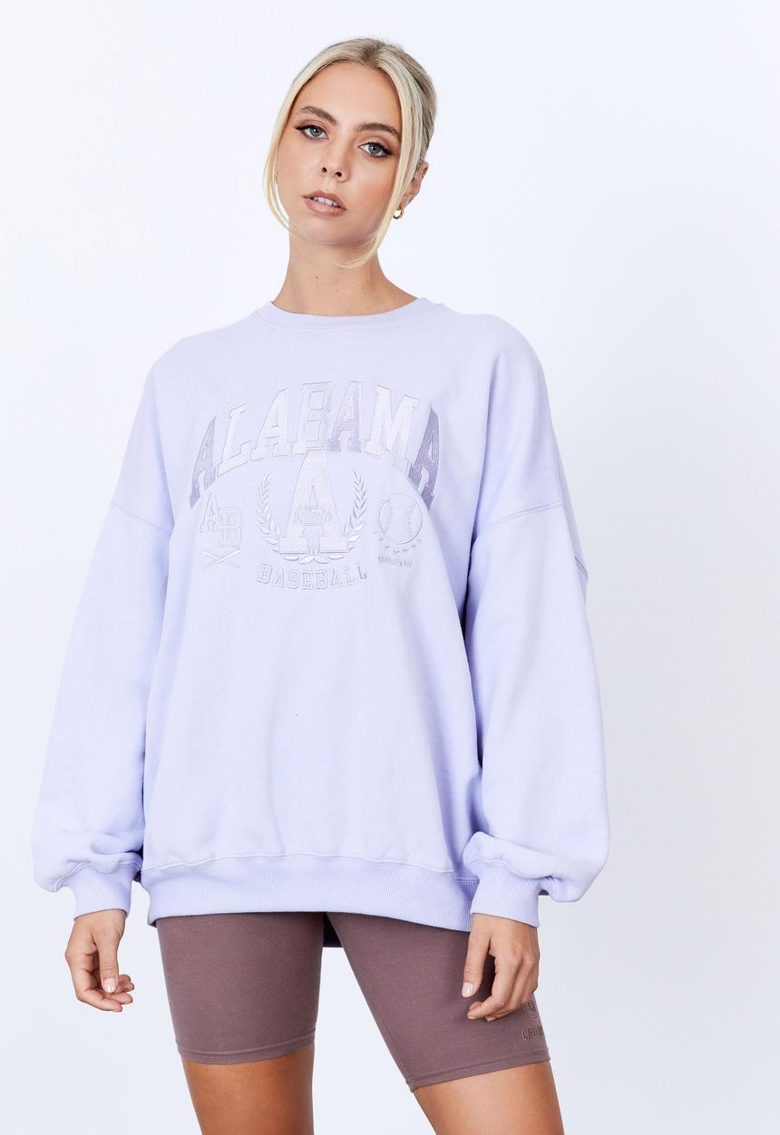 Factorie - Slouchy premium graphic crew - cosmic sky/alabama