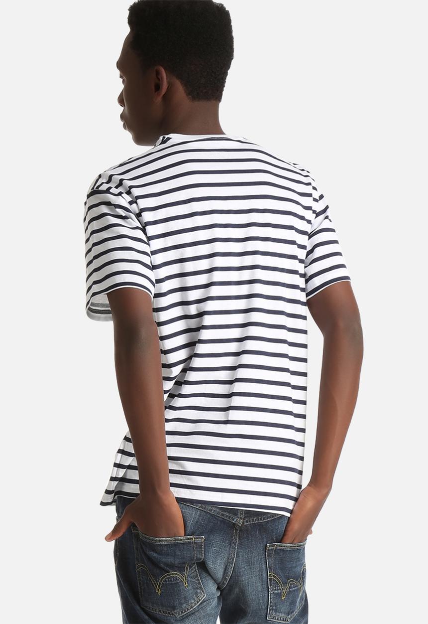 Sol-Sol - Navy Striped Tee