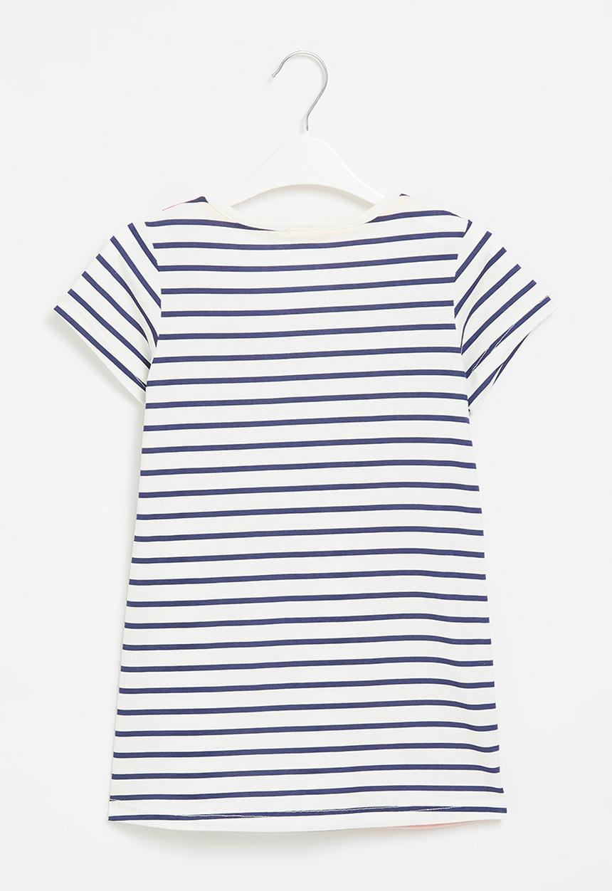 Pop Candy - Girls stripe flamingo dress - multi