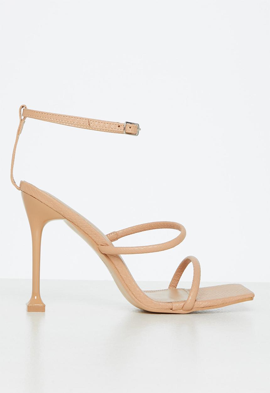 Public Desire - Kallipo strappy stiletto heel - neutral
