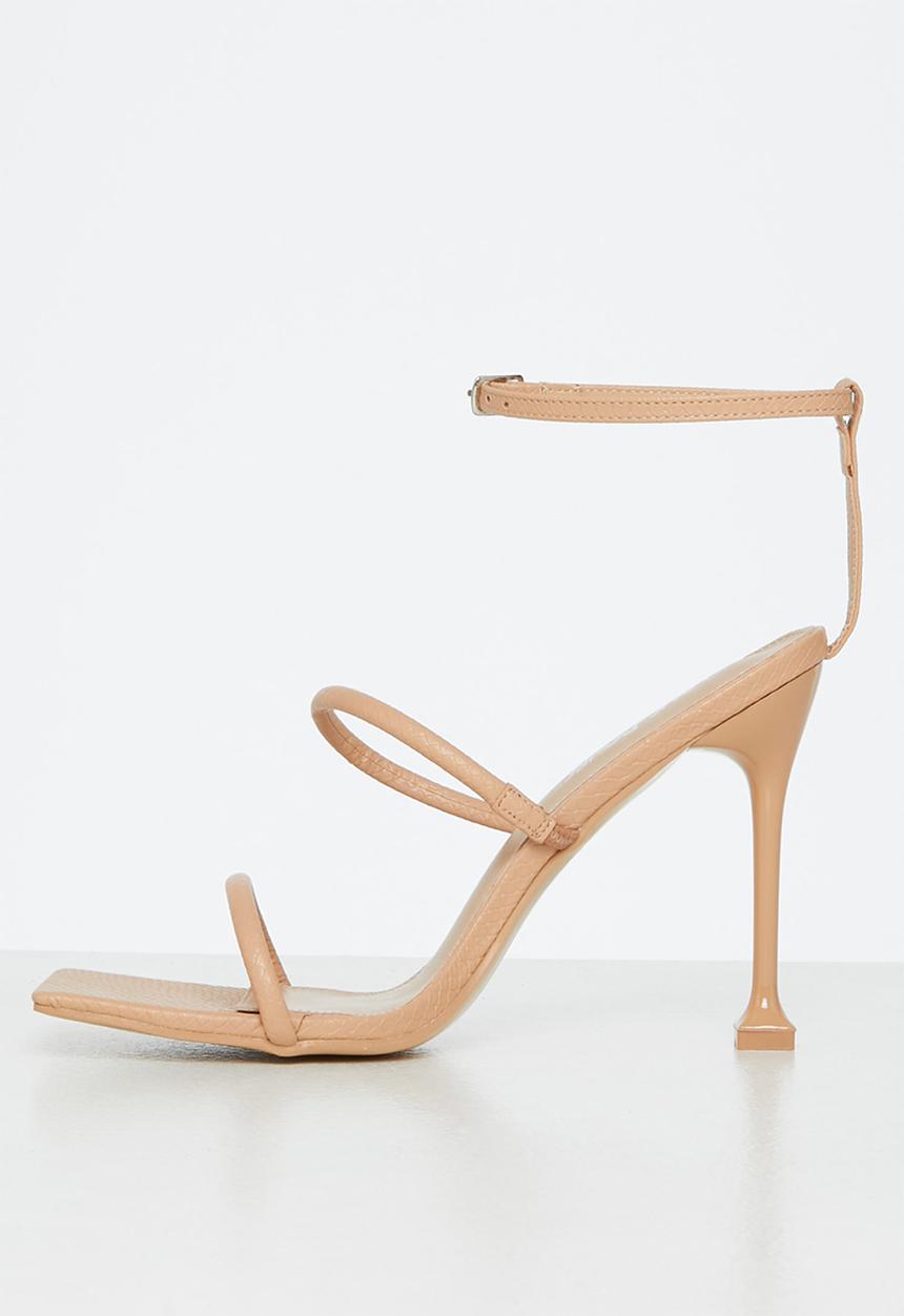 Public Desire - Kallipo strappy stiletto heel - neutral