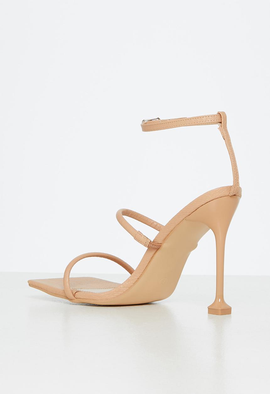 Public Desire - Kallipo strappy stiletto heel - neutral