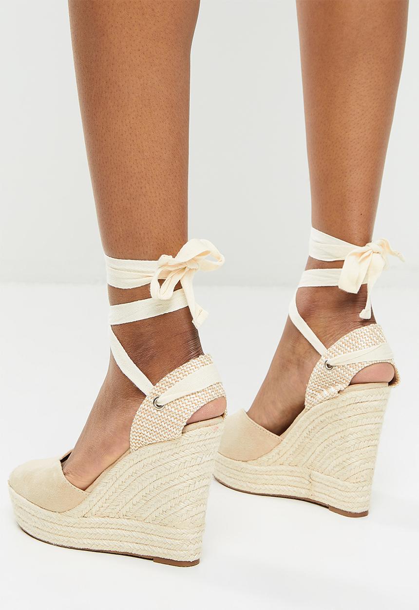 Miss Black - Moniker2 espadrille wedge heel -  neutral