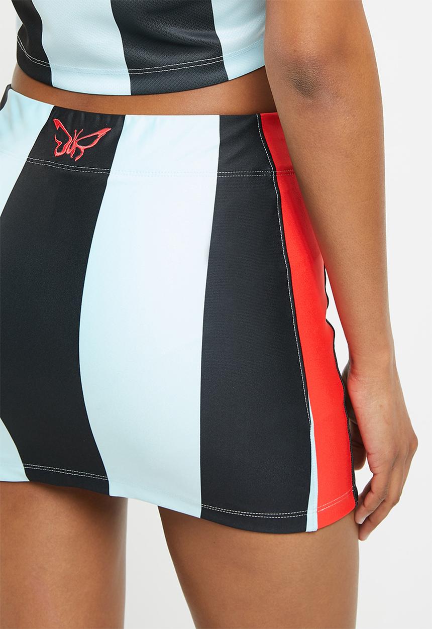 PUMA - Puma x Dua Lipa striped mini skirt - blue
