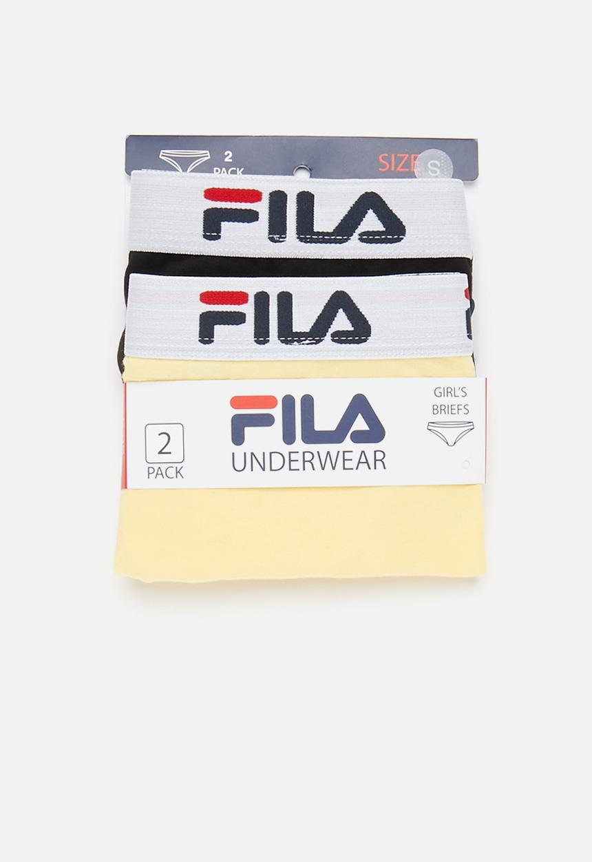 FILA - L23 (2pk) brief- black & yellow