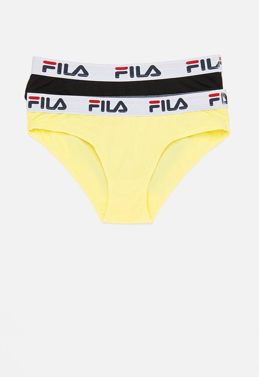 FILA - L23 (2pk) brief- black & yellow