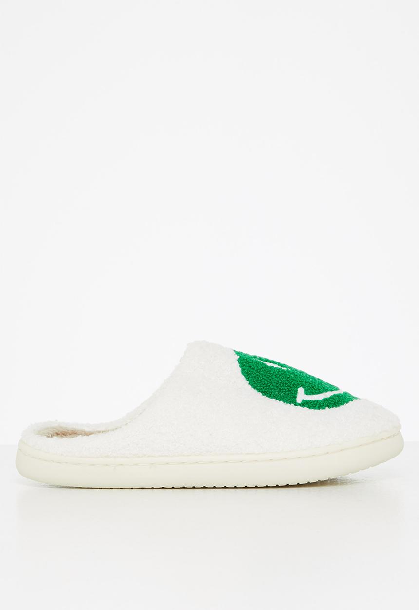 Public Desire - Smile slipper - green & ecru