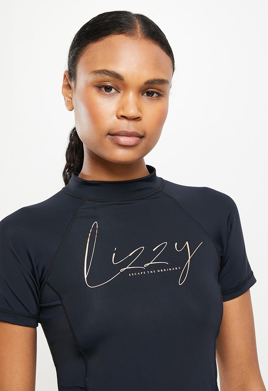 Lizzy - Lillee short sleeve rashie - black
