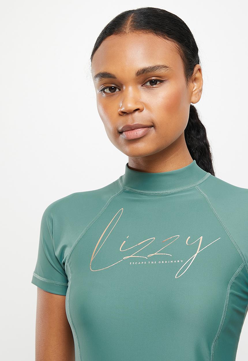 Lizzy - Lillee short sleeve rashie - sagebrush green