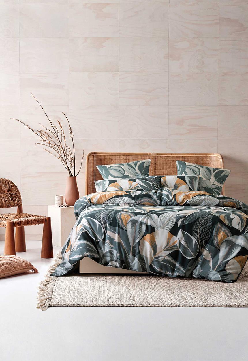 Linen House - Calathea duvet cover set - grey
