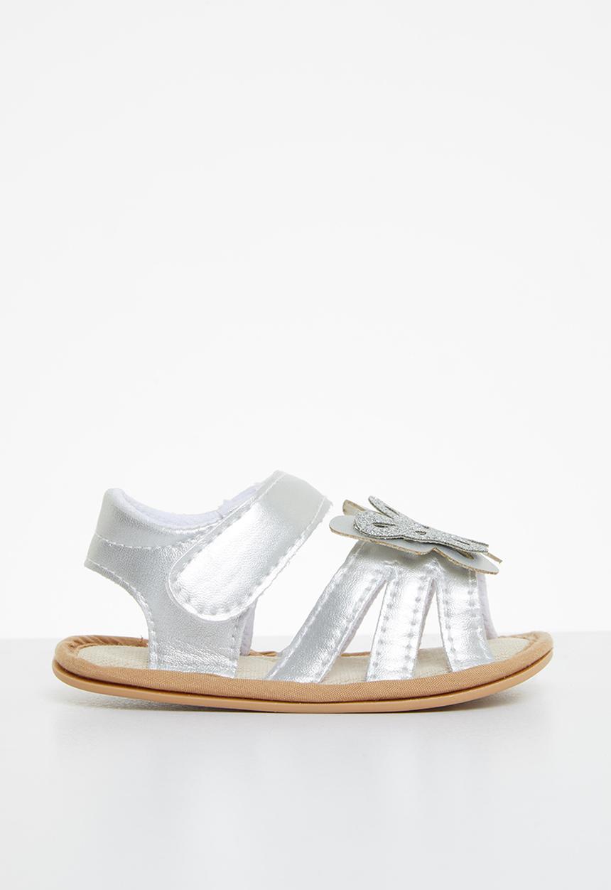 Pop Candy - Girls butterfly sandal - silver
